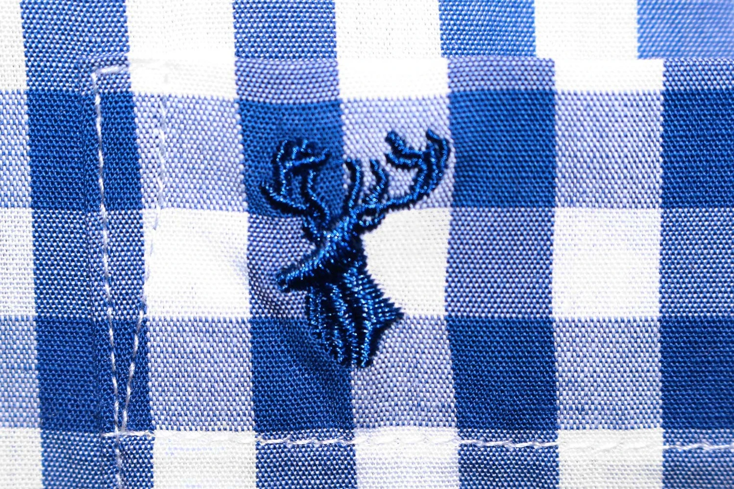 Tiroler Trachtenhemd Blauw/Wit (55% Katoen) 3 Tiroler Trachtenhemd Blauw/Wit (55% Katoen) - Afbeelding 3