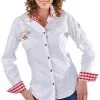 Tirolerblouse Wit Voor Dames