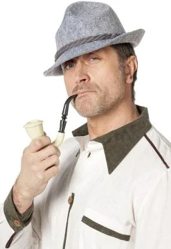 Tirolerhoed Grijs Met Grijs Koord