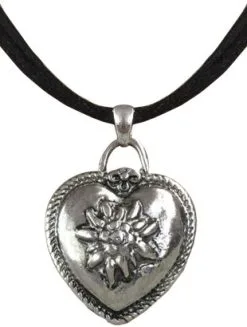 Trachten Ketting Hartje Met Edelweiss