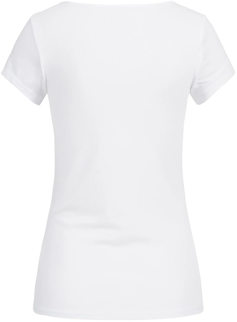 Trachten T-shirt Hert + Zilveren Pailletten Wit 2 Trachten T-shirt Hert + Zilveren Pailletten Wit - Afbeelding 2