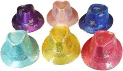 Trendy Hoedje Ster Pailletten Roze