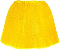 Tule Rokje Geel Met Glitter