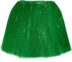 Tule Rokje Groen Met Glitter