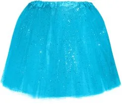 Tule Rokje Turquoise Met Glitter