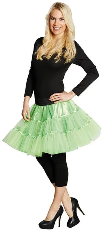 Tulen Petticoat Neon Groen Rok 1 Tulen Petticoat Neon Groen Rok