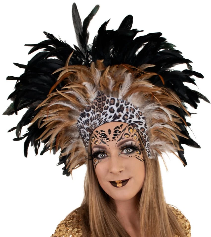 Veren Hoofdtooi Pantera Luxe 1 Veren Hoofdtooi Pantera Luxe