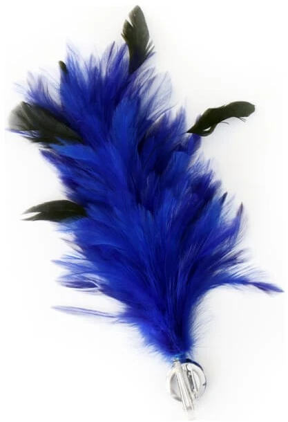 Verenpluim Blauw 30cm Buigbaar Met Speld En Clip 2 Verenpluim Blauw 30cm Buigbaar Met Speld En Clip - Afbeelding 2