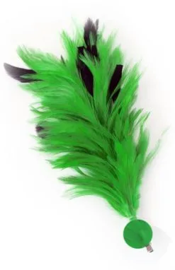 Verenpluim Groen 30cm Buigbaar Met Speld En Clip