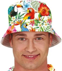 Vissershoedje Hawaii Parrots & Flowers