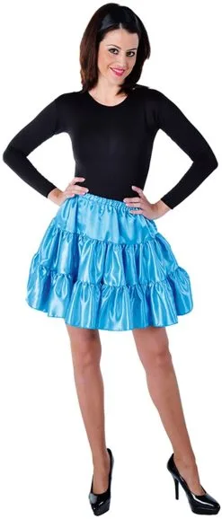 Volangen Rok Kort Turquoise