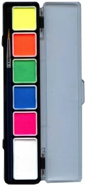 Waterschmink Palet Neon Kleuren